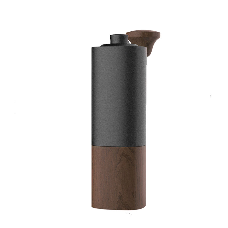 Handkaffeemühle · Aluminium & Walnuss mit Edelstahl-Kegelmahlwerk