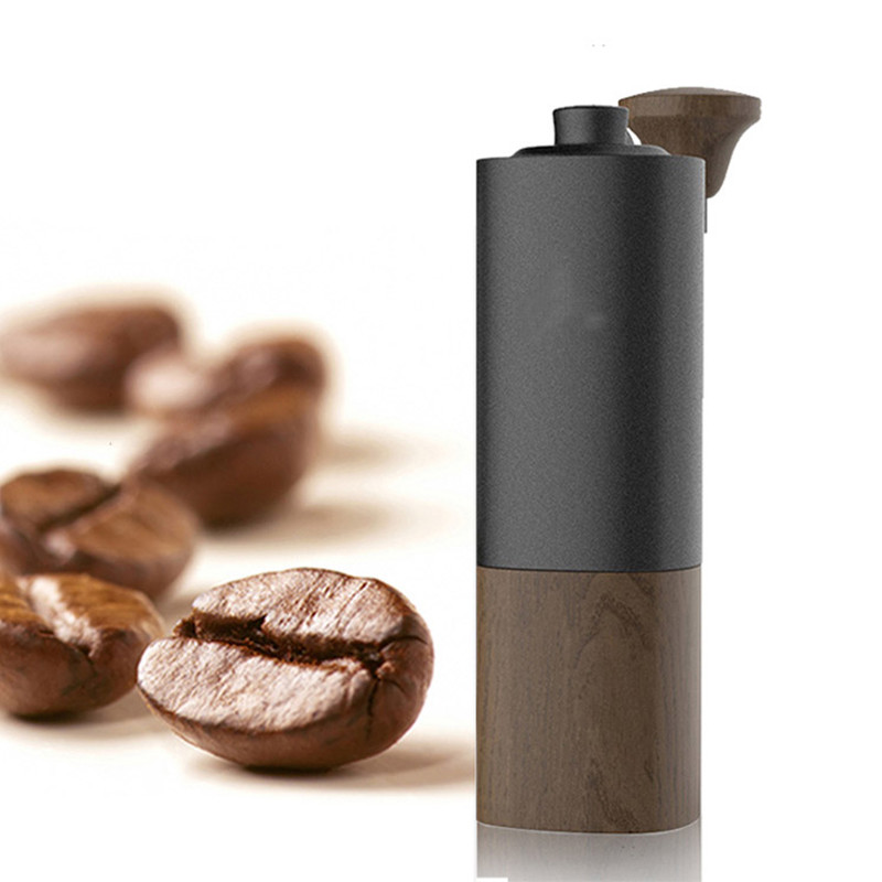 Handkaffeemühle · Aluminium & Walnuss mit Edelstahl-Kegelmahlwerk – Bild 5