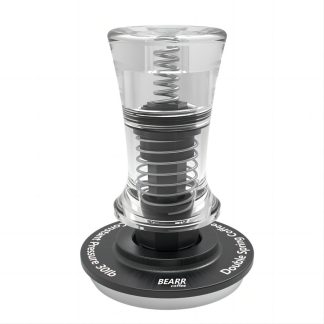 Espresso-Tamper 58 mm · Doppelfeder, transparent (konstanter Anpressdruck)